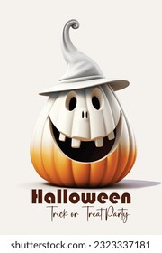 Halloween pumpkins. Halloween Icons and symbols, Witch, Haunted House, Pumpkins and Bats. Halloween Holiday Design.