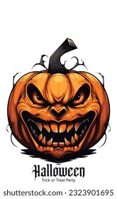 Halloween pumpkins. Halloween Icons and symbols, Witch, Haunted House, Pumpkins and Bats. Halloween Holiday Design.