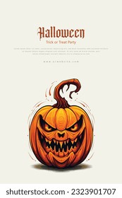 Halloween pumpkins. Halloween Icons and symbols, Witch, Haunted House, Pumpkins and Bats. Halloween Holiday Design.