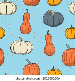 Halloween Pumpkins Illustration seamless pattern design