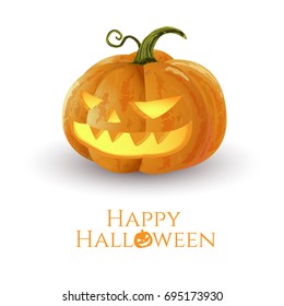 Halloween pumpkins isolation vector illustration.