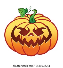 Halloween pumpkins on white background
