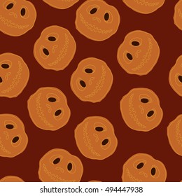 Halloween pumpkins - seamless pattern