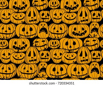 Halloween pumpkins, seamless pattern for your design