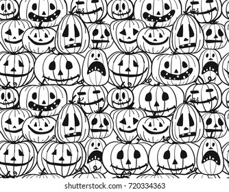 Halloween pumpkins, seamless pattern for your design