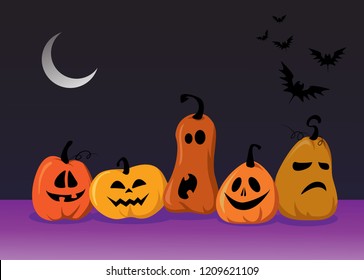 Halloween Pumpkins Set