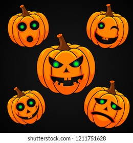Halloween Pumpkins Set