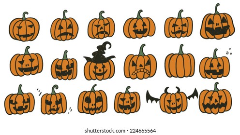 Halloween Pumpkins Set