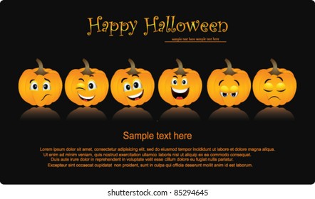 Halloween Pumpkins set