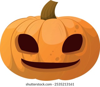 Halloween pumpkins with smiling faces and hearts, ready for festive fall decorations, party invitations and seasonal designs. illustration of cute