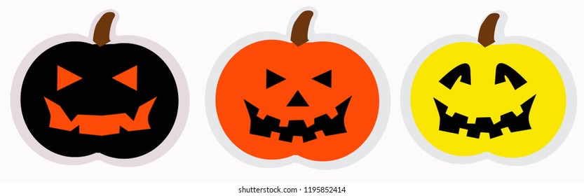 Halloween pumpkins symbol,vector