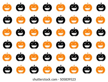 Halloween pumpkins texture illustration 