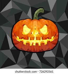 Halloween pumpkins under the moonlight art poster