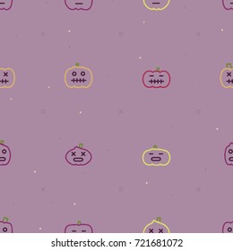 Halloween pumpkins - vector background