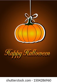 Halloween Pumpkins vector. Halloween card  Background illustration.