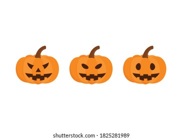 Halloween Kürbis Vektor. Halloween Kürnins flache Illustration