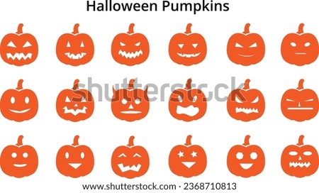 Halloween pumpkins vector icon eps for content creator