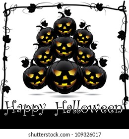 Halloween pumpkins. Vector illustration