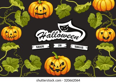 halloween pumpkins. vector illustration