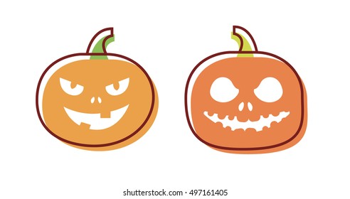 Halloween pumpkins vector illustration