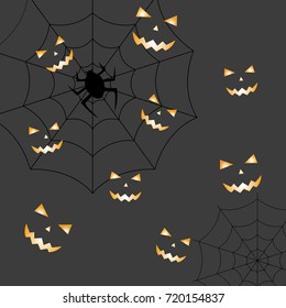 Halloween pumpkins . Vector illustration. 