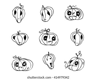 Halloween Pumpkins vector pack