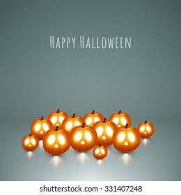 Halloween pumpkins vector stock eps 10 illustration