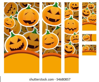 Halloween pumpkins - web banners