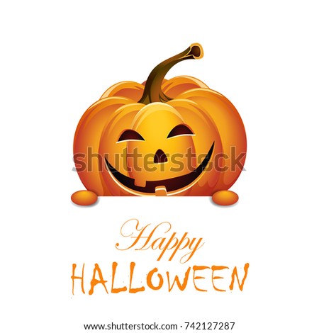 Halloween pumpkin.Vector illustration