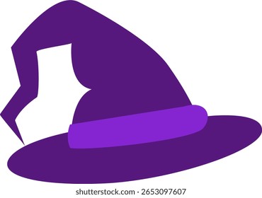 Halloween, Purple Witch Hat Halloween Costume Graphic