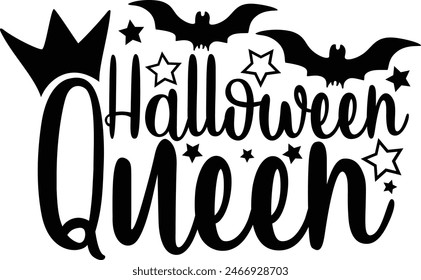 Halloween Queen Spooky Halloween Typography Design