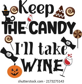 Cita de Halloween. Guarda los dulces que tomaré Wine