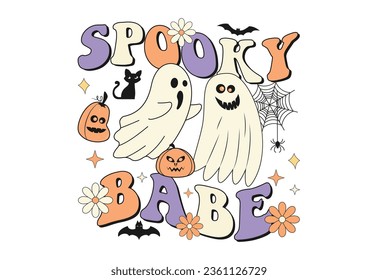 Halloween Quote, Retro Halloween, Spooky Season,Boo, Witch, Ghost,Cute Halloween, Cute Ghost, Boo, Pastel