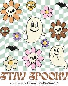 Cita de Halloween, temporada espeluznante, Halloween hippie, bruja, fantasma
, Halloween lindo, Fantasma lindo, Boo, Pastel, camiseta, Halloween de moda