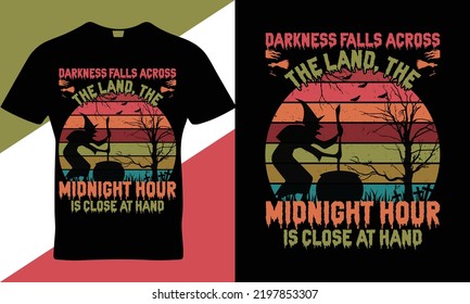 Halloween quote t-shirt design template vector