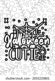 Halloween quotes coloring book page .Halloween coloring book