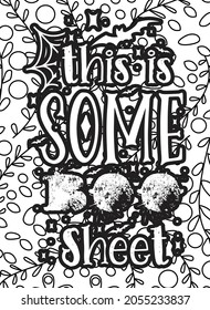 Halloween quotes coloring book page .Halloween coloring book