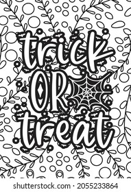 Halloween quotes coloring book page .Halloween coloring book