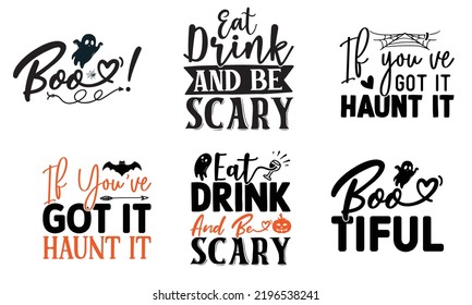 Halloween quotes SVG cut files bundle, Halloween quotes t shirt designs bundle svg