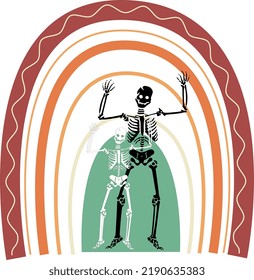 Halloween Rainbow, Background For Halloween, Human Skeleton