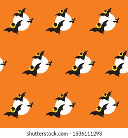 Halloween Rat Big Dots Pattern orange background