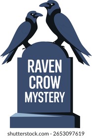 Halloween, Corvo Corvo Mistério Gravestone Ilustração