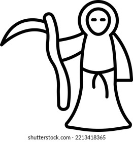 Halloween reaper Vector Icon which is suitable for commercial work and easily modify or edit it
