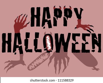 halloween red ext card with shadows