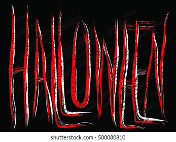 Halloween red font,Hand writing  