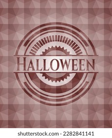 Emblema de patrón geométrico sin costura de Halloween rojo. Sin inconveniente. 