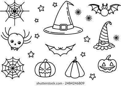 Halloween related icon set. Line Icon. Editable Stroke.