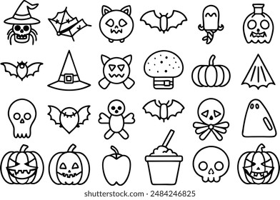 Halloween related icon set. Line Icon. Editable Stroke.