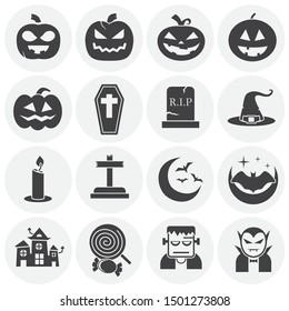 Halloween related icons on background for graphic and web design. Simple illustration. Internet concept symbol for website button or mobile app.