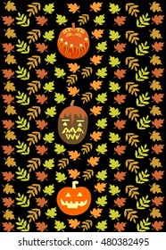 Halloween repeating background vector illustration